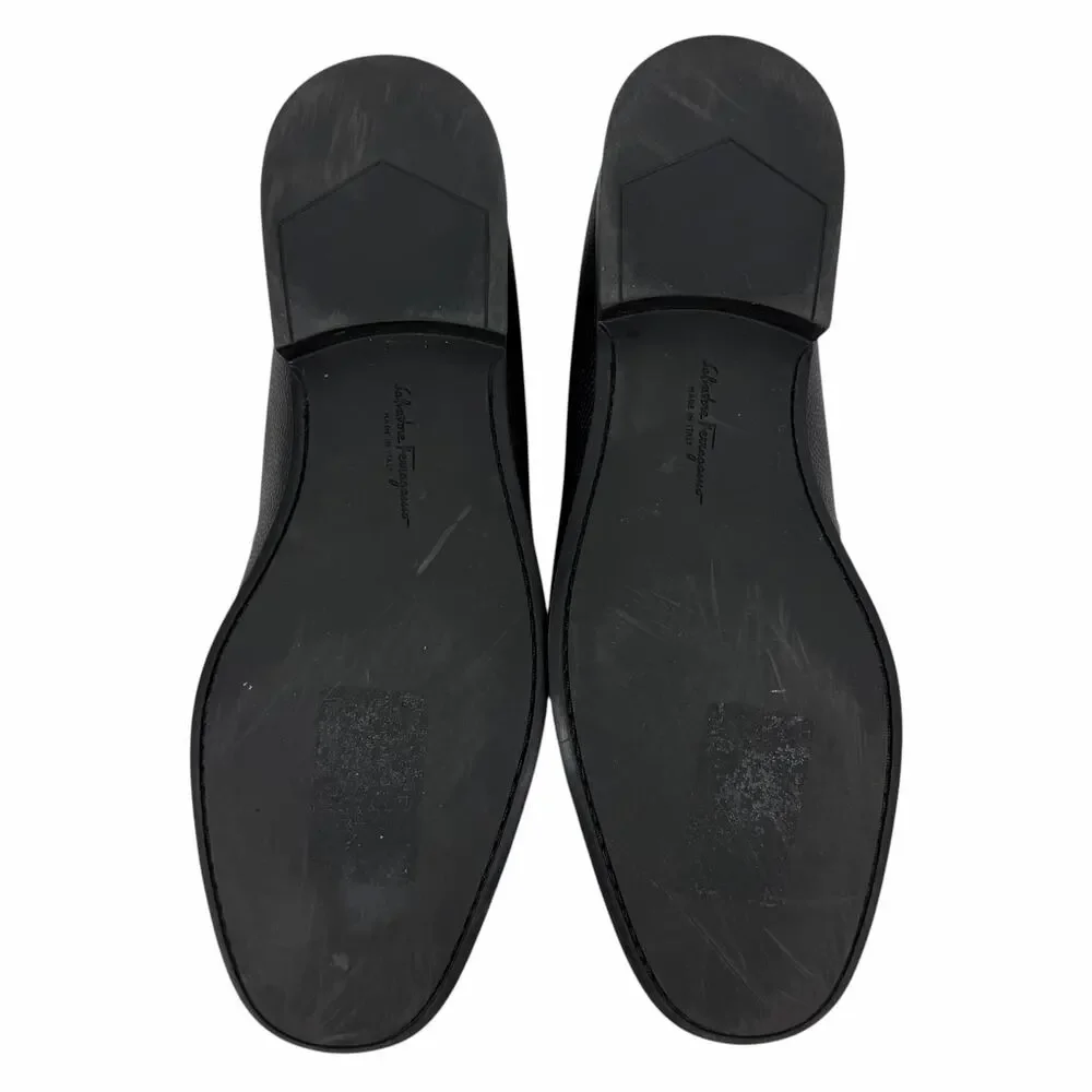 Salvatore Ferragamo Grandioso Gancini Bit Leather Loafer Black Size 10D/ 11